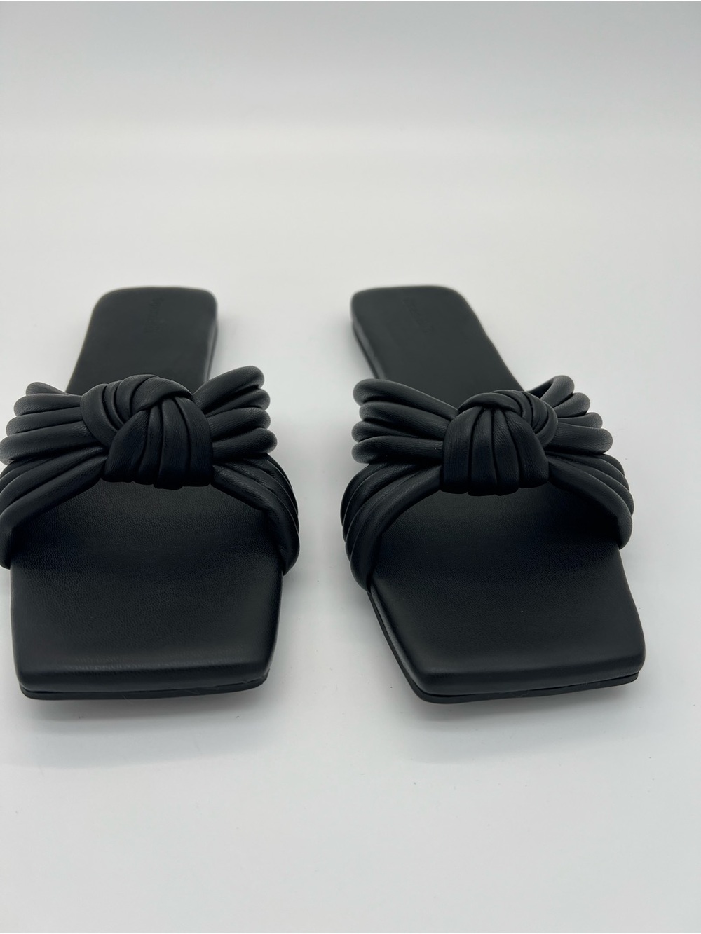Open Edit Women’s Black Knotted Slide Sandals size 10